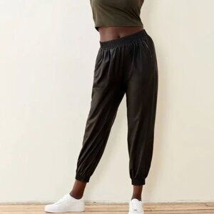 ADAY Black Hail Yes Wetlook Joggers Pants Shiny L Large sweatpants